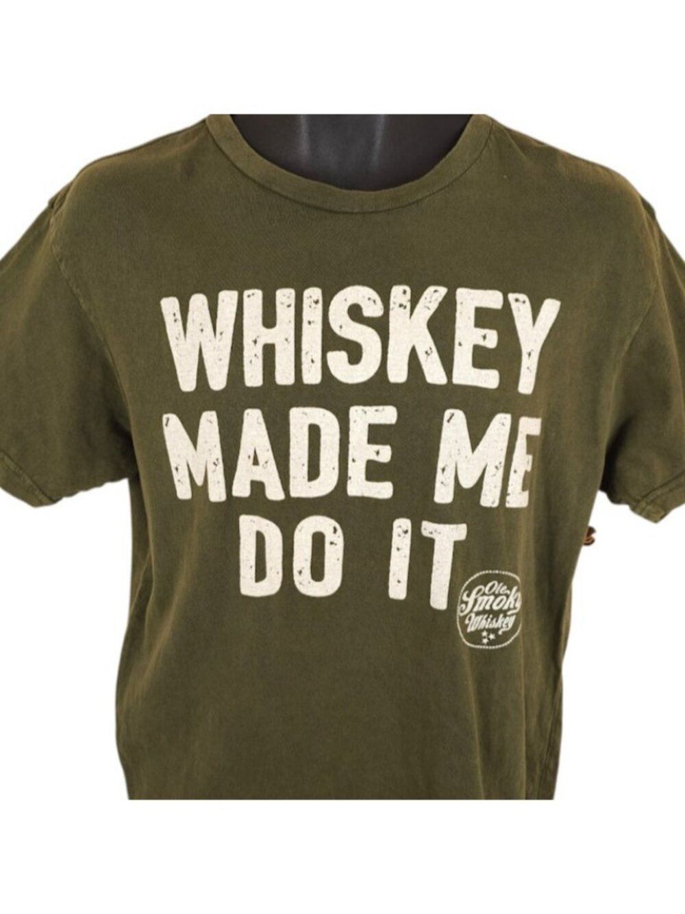 Ole Smoky Whiskey T Shirt Mens Size Medium Green Whiskey Made Me Do It